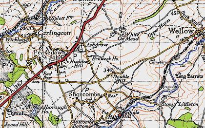 Old map of Double Hill in 1946