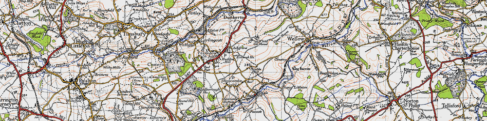Old map of Double Hill in 1946