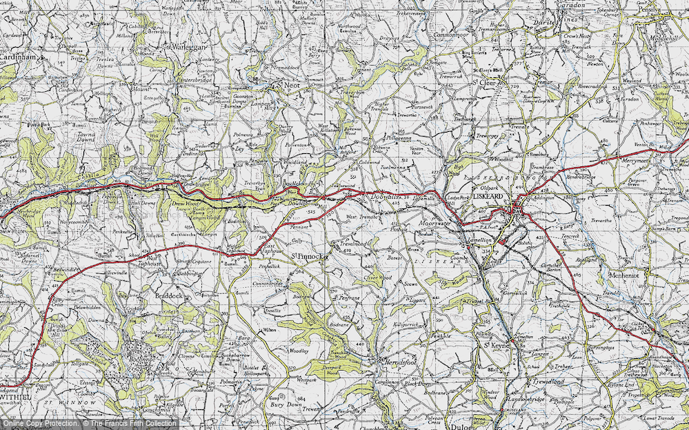 Old Map of Doublebois, 1946 in 1946