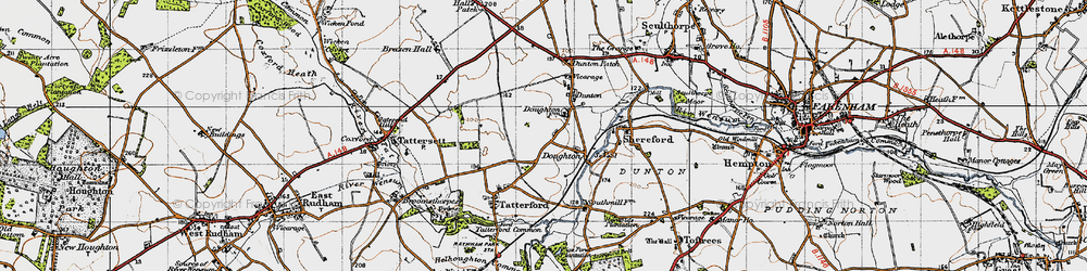 Old map of Doughton in 1946