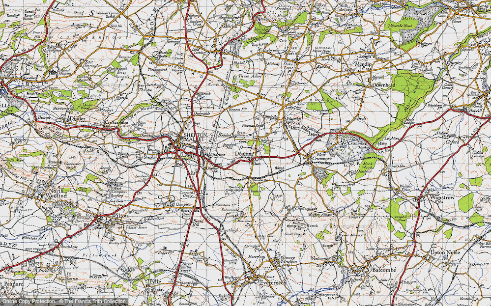 Old Map of Doulting, 1946 in 1946