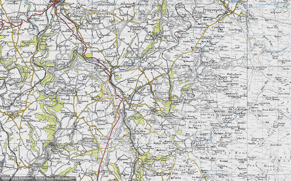 Old Map of Dousland, 1946 in 1946