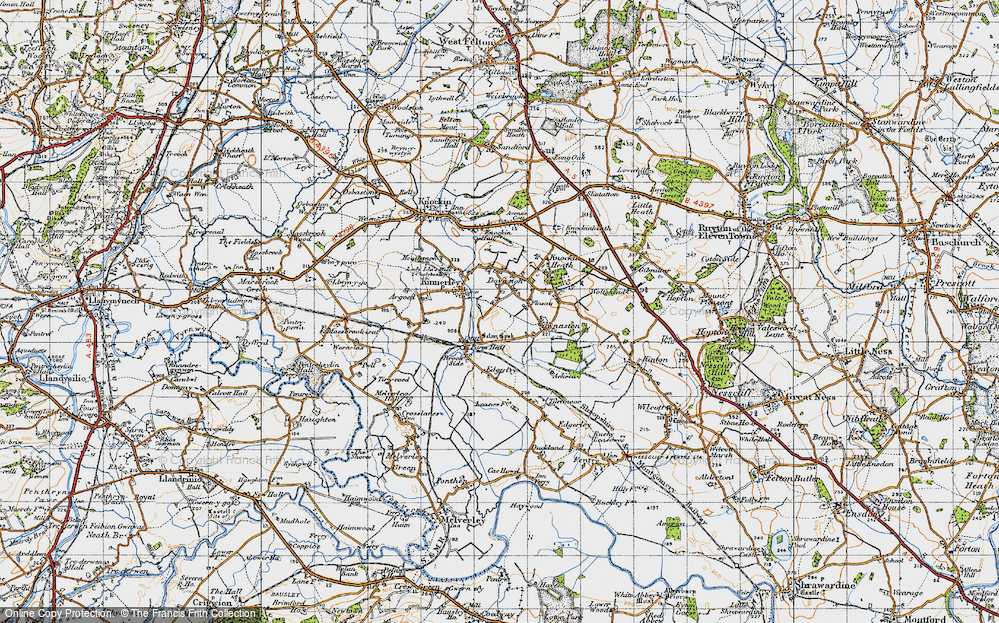 Old Map of Dovaston, 1947 in 1947