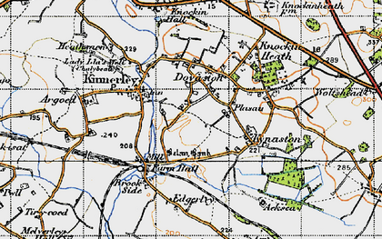 Old map of Dovaston in 1947