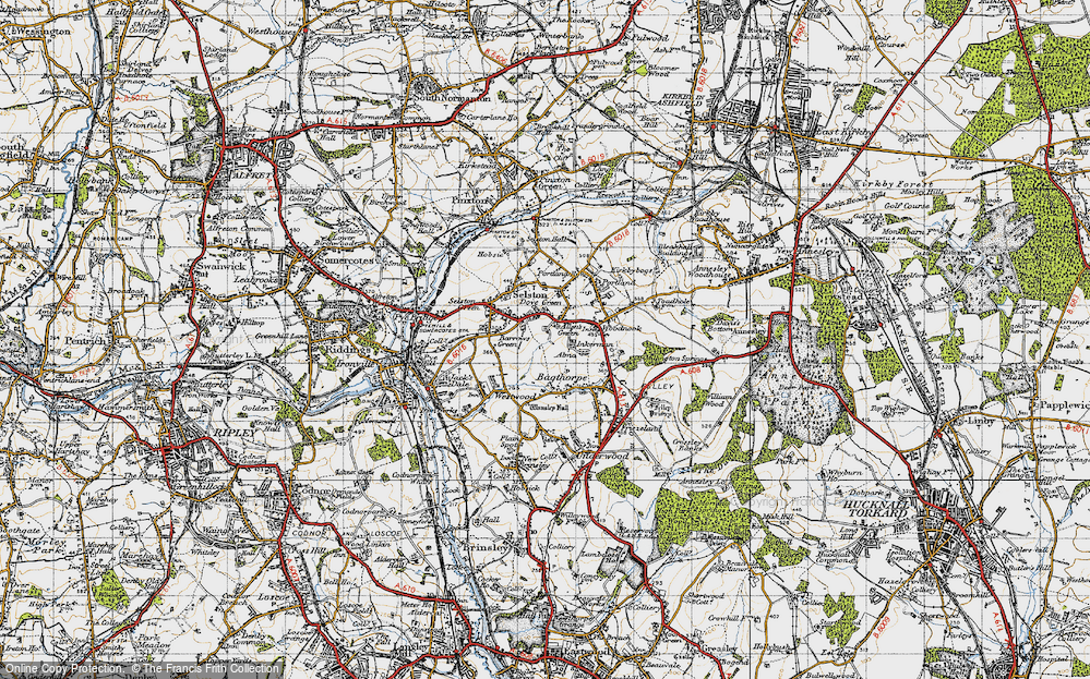 Old Map of Dove Green, 1946 in 1946