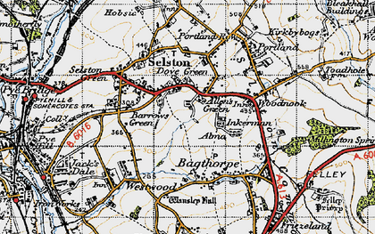 Old map of Dove Green in 1946