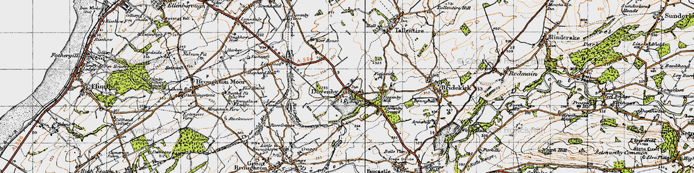 Old map of Dovenby in 1947