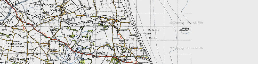Old map of Dowe Hill in 1945