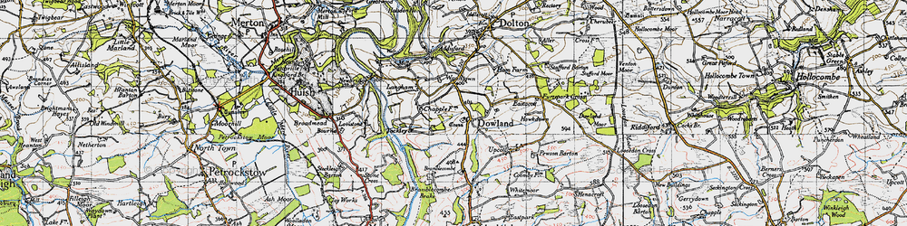 Old map of Brimblecombe in 1946
