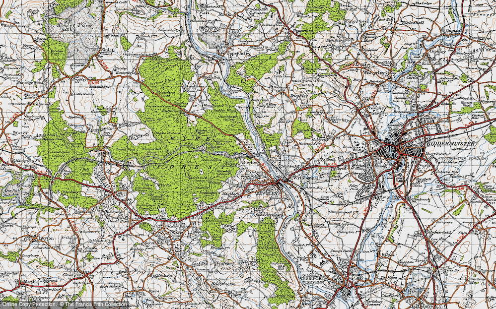 Old Map of Dowles, 1947 in 1947