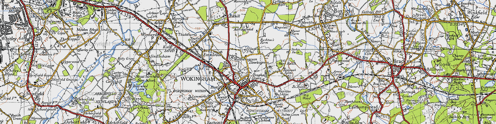 Old map of Ashridge Manor in 1940