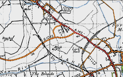 Old map of Down Field in 1946