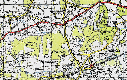 Old map of Rowfant in 1946