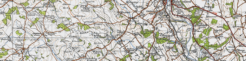 Old map of Down, The in 1947