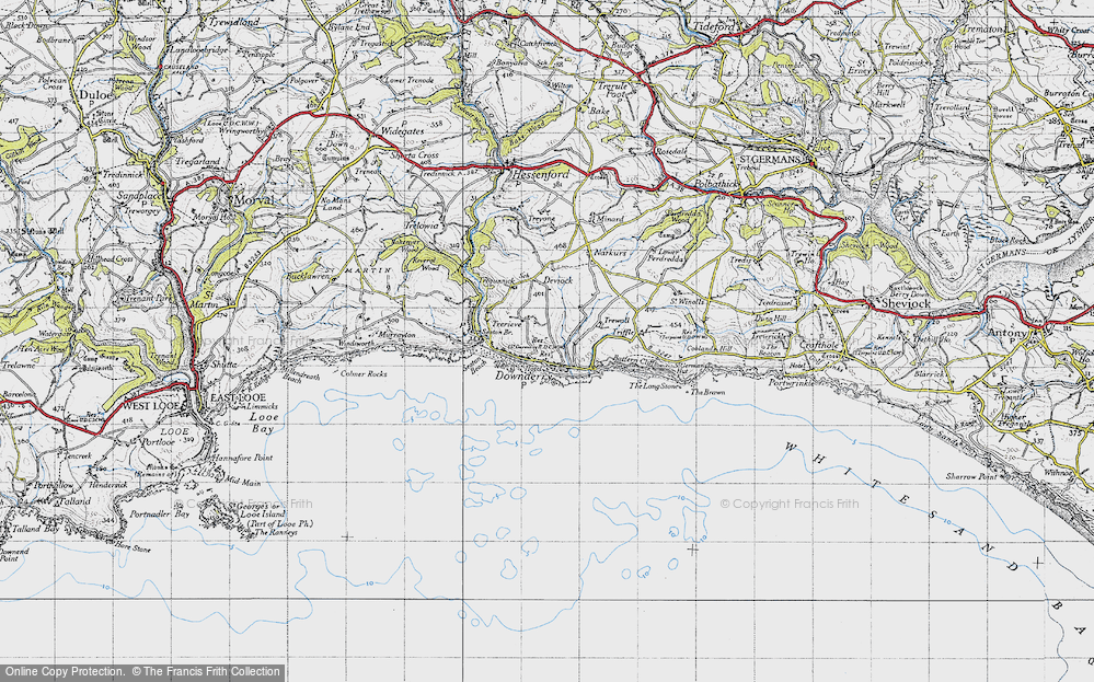 Old Map of Downderry, 1946 in 1946