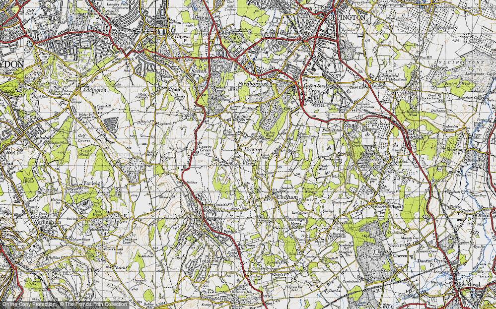 Old Map of Downe, 1946 in 1946