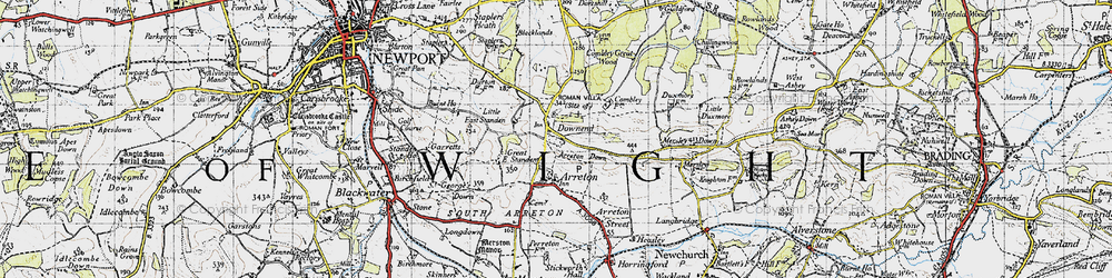 Old map of Downend in 1945