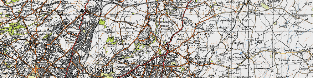 Old map of Downend in 1946