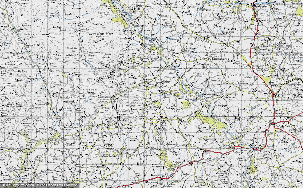 Old Map of Downgate, 1946 in 1946