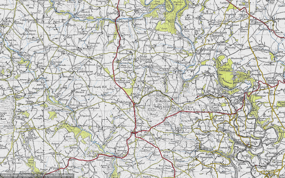 Old Map of Downgate, 1946 in 1946