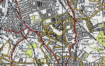 Old map of Downham in 1946