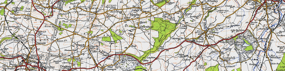 Old map of Asham Wood in 1946