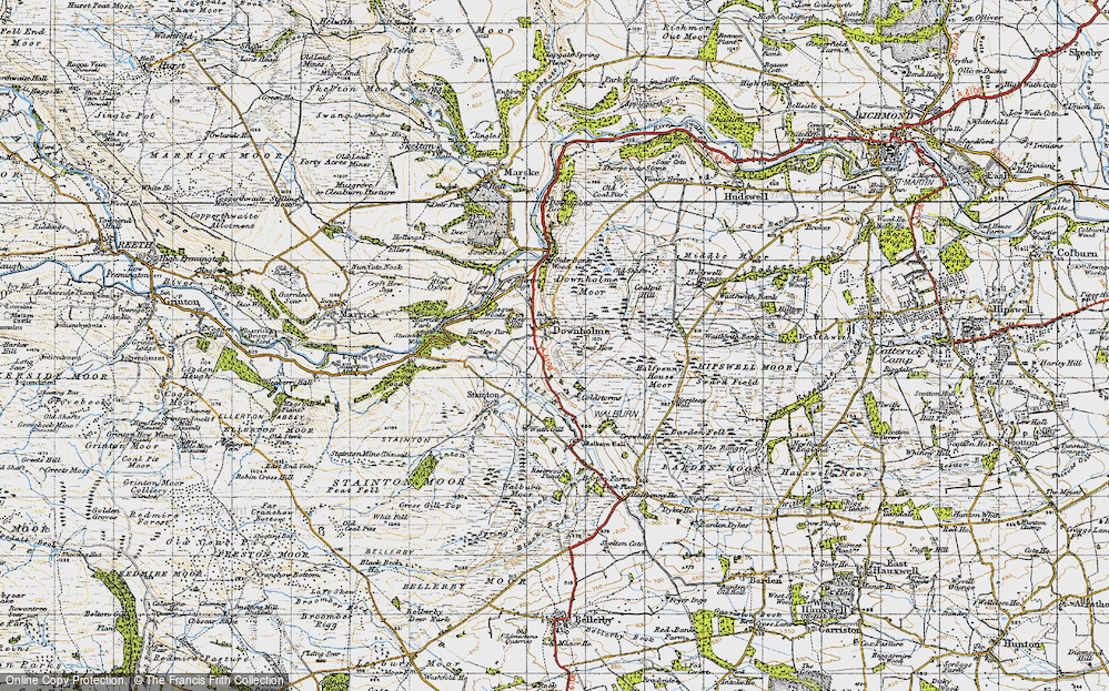 Old Map of Downholme, 1947 in 1947