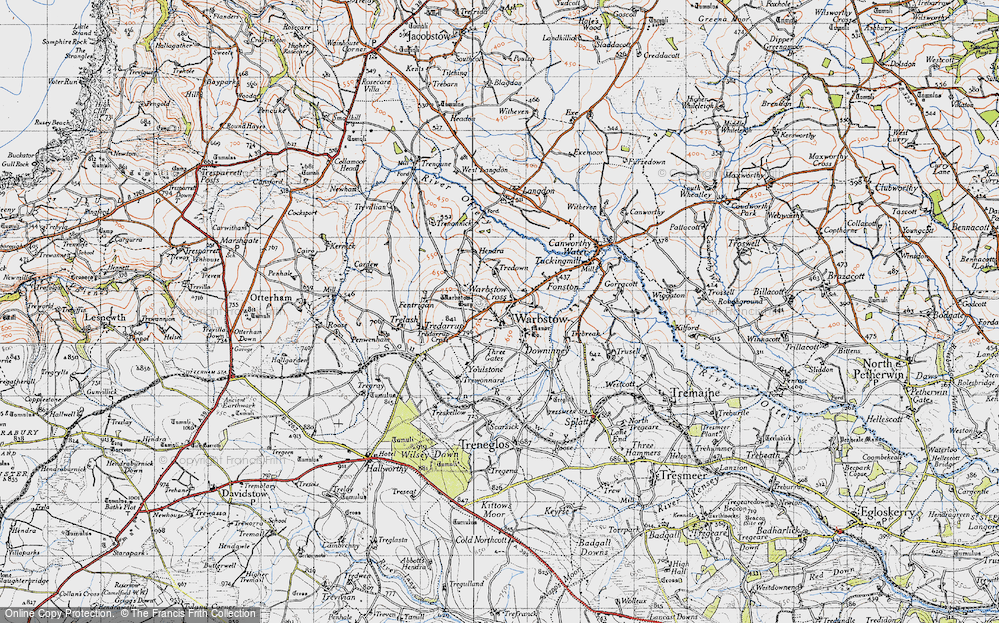 Old Map of Downinney, 1946 in 1946