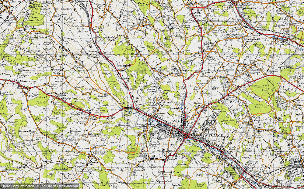Old Map of Downley, 1947 in 1947