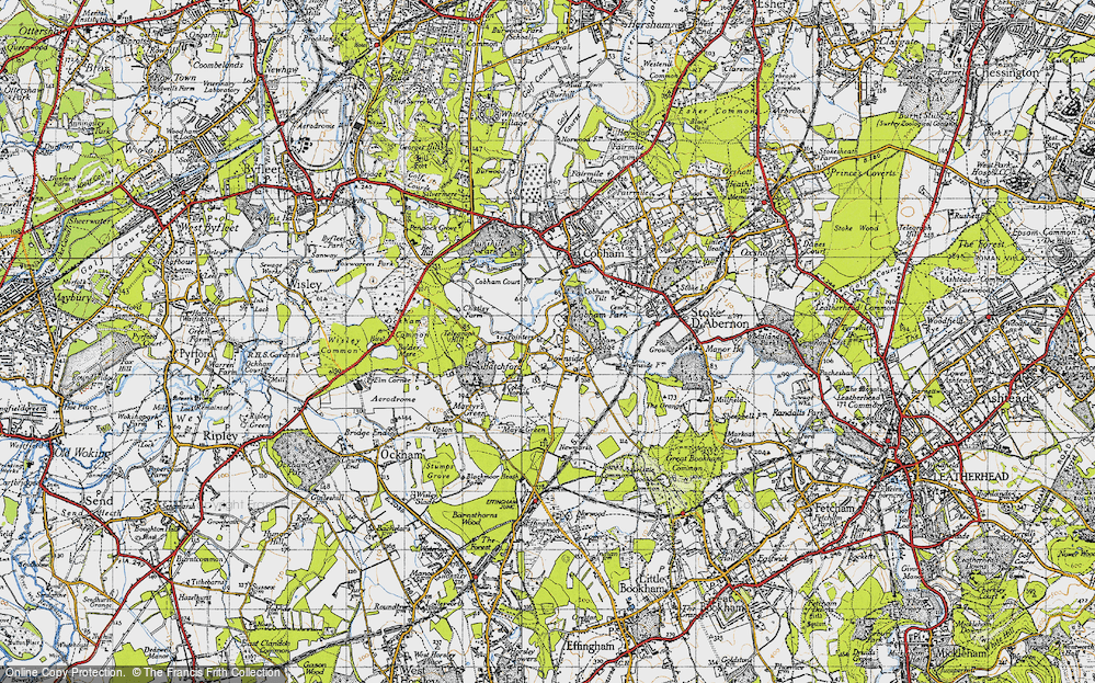 Old Map of Downside, 1940 in 1940