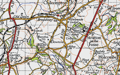 Old map of Blacker's Hill in 1946