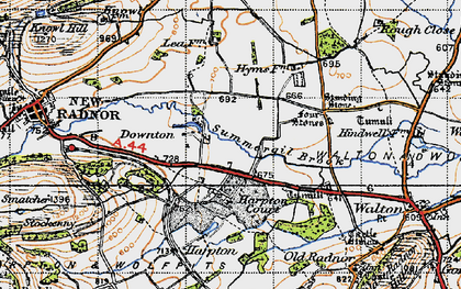 Old map of Downton in 1947