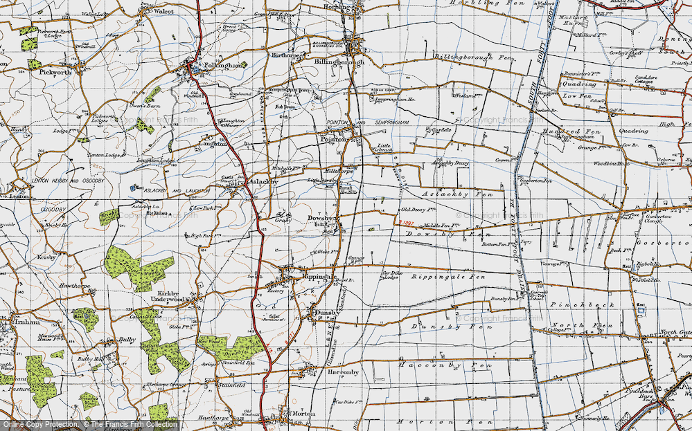 Old Map of Dowsby, 1946 in 1946