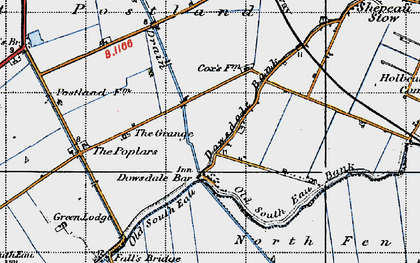 Old map of Dowsdale in 1946