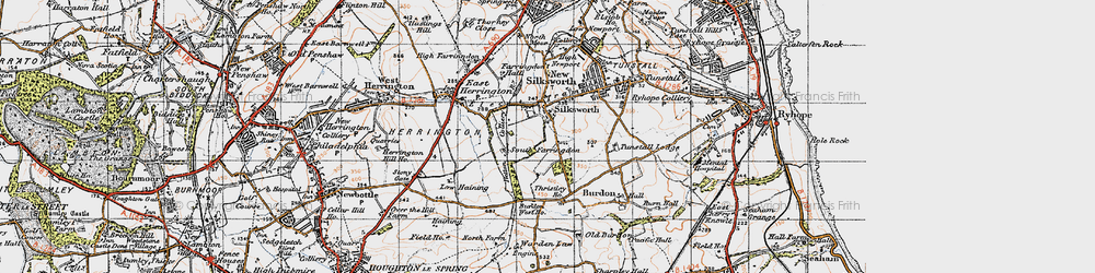 Old map of Doxford Park in 1947