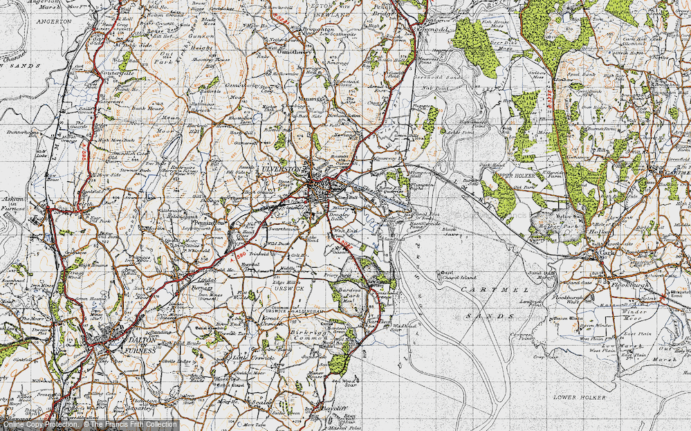 Old Map of Dragley Beck, 1947 in 1947