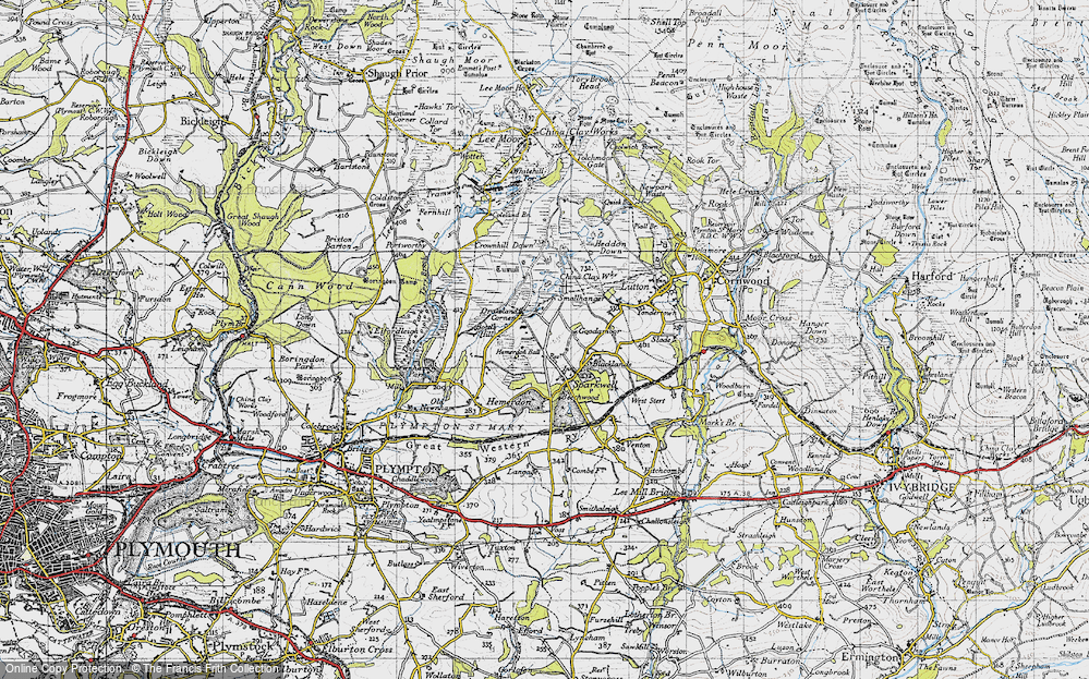 Old Map of Drakeland Corner, 1946 in 1946