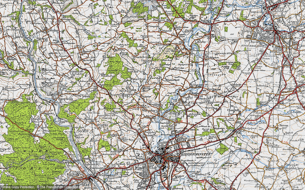 Old Map of Drakelow, 1947 in 1947