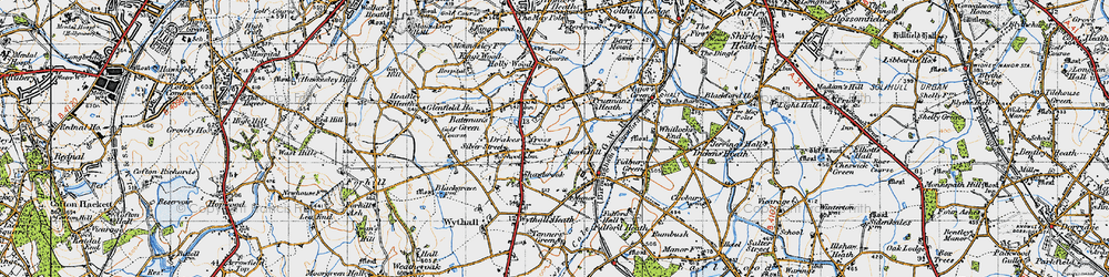 Old map of Drakes Cross in 1947