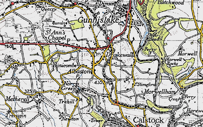 Old map of Albaston in 1946