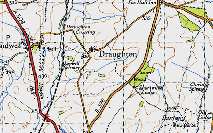 Old map of Blue Covert in 1946