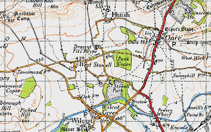 Old map of Draycot Fitz Payne in 1940