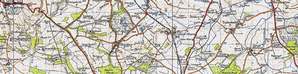 Old map of Draycott in 1946