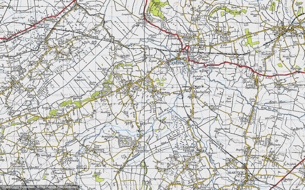 Old Map of Drayton, 1945 in 1945