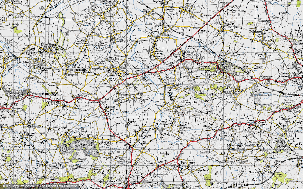 Old Map of Drayton, 1945 in 1945