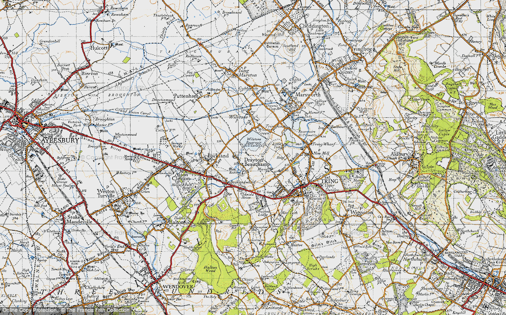 Old Map of Drayton Beauchamp, 1946 in 1946