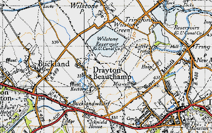 Old map of Drayton Beauchamp in 1946