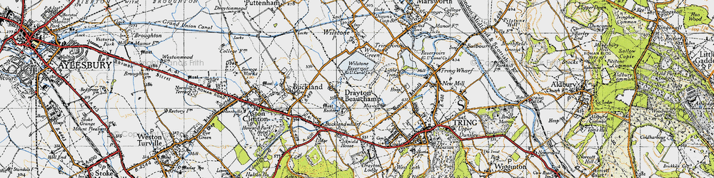 Old map of Drayton Beauchamp in 1946