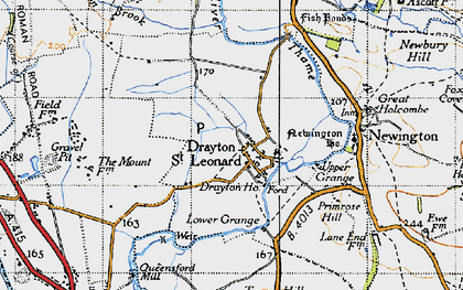 Old map of Drayton St Leonard in 1947