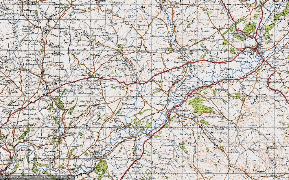 Old Map of Dre-fach, 1947 in 1947